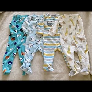 Carter's fleece footie PJ's 6-9m
